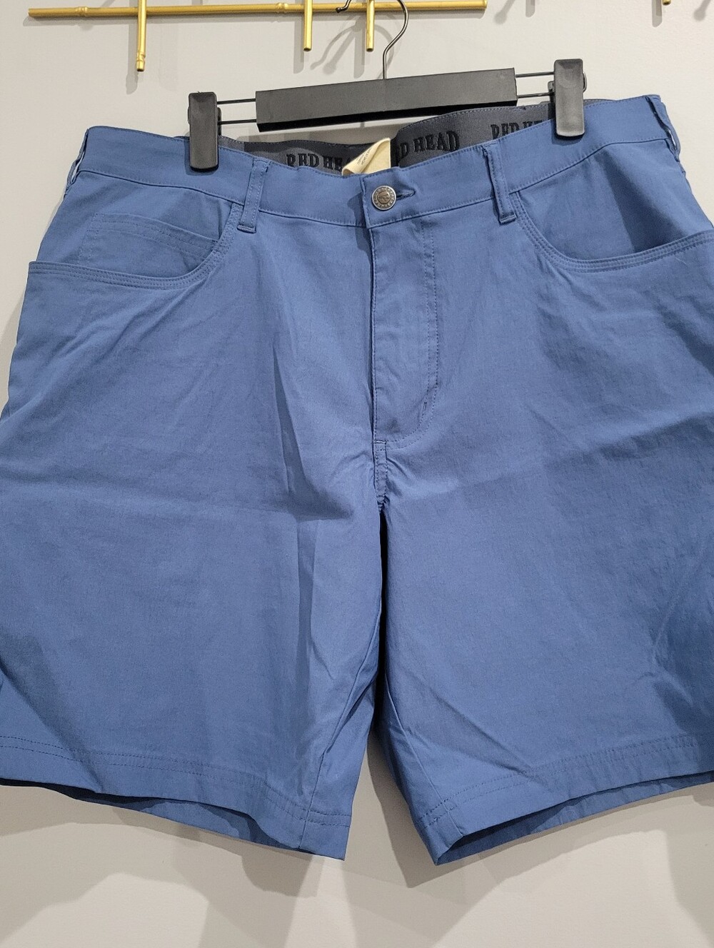 RedHead Brand Co Mens Blue Performance Shorts 36 Hiking Fishing